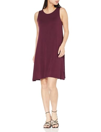 Amazon Essentials Damen Tanktop-Swingkleid (erhältlich in Übergröße), Burgunderrot, XS von Amazon Essentials