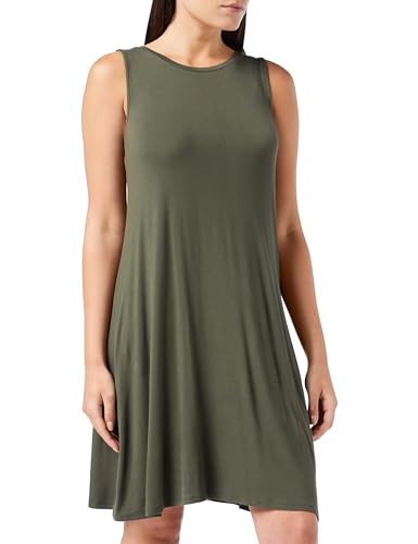Amazon Essentials Damen Tanktop-Swingkleid (erhältlich in Übergröße), Dunkles Olivgrün, XXL von Amazon Essentials
