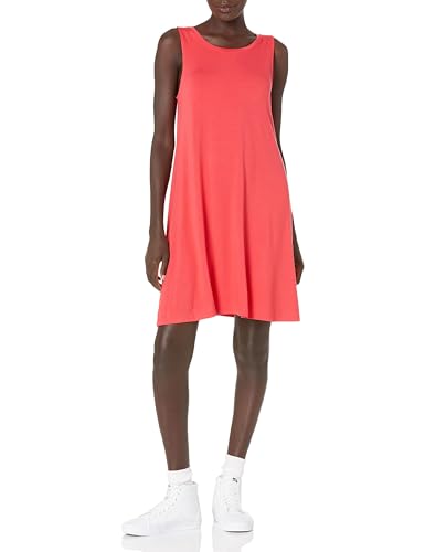 Amazon Essentials Damen Tanktop-Swingkleid (erhältlich in Übergröße), Rot, XXL von Amazon Essentials