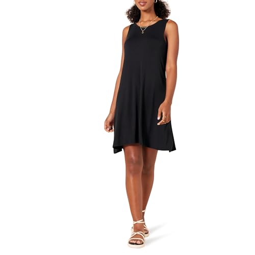 Amazon Essentials Damen Tanktop-Swingkleid (erhältlich in Übergröße), Schwarz, M von Amazon Essentials