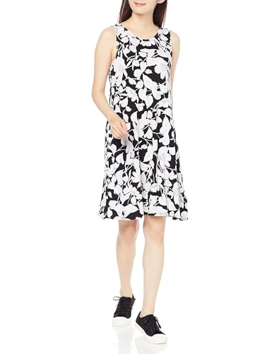 Amazon Essentials Damen Tanktop-Swingkleid (erhältlich in Übergröße), Schwarz Floral, XXL von Amazon Essentials