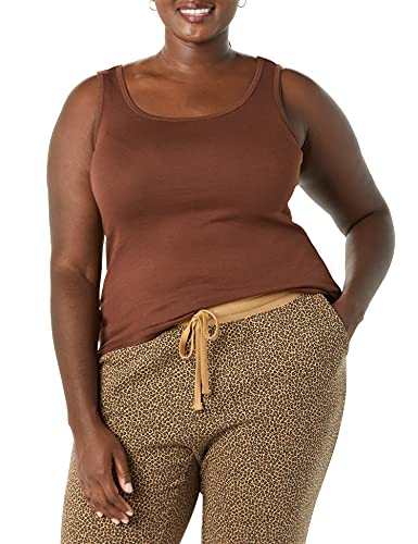Amazon Essentials Damen Tanktop in Übergröße, Dunkelbraun, 3XL Große Größen von Amazon Essentials