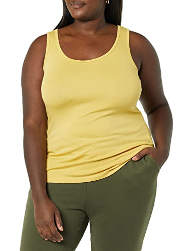 Amazon Essentials Damen Tanktop in Übergröße, Dunkelgelb, 5XL Große Größen von Amazon Essentials