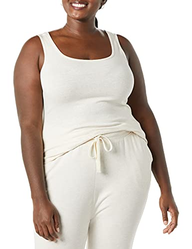Amazon Essentials Damen Tanktop in Übergröße, Haferbeige Meliert, XL Große Größen von Amazon Essentials