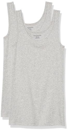 Amazon Essentials Damen Tanktop schlanke Passform, 2er-Pack, Hellgrau Meliert, XXL Amazon Essentials Damen Tanktop schlanke Passform, 2er-Pack, Hellgrau Meliert, XXL von Amazon Essentials
