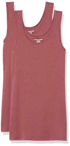 Amazon Essentials Damen Tanktop, Schmale Passform, 2er-Pack, Pflaume, XXL Amazon Essentials Damen Tanktop, Schmale Passform, 2er-Pack, Pflaume, XXL von Amazon Essentials