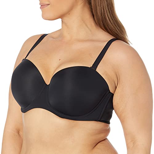 Amazon Essentials Damen Trägerloser BH aus Mikrofaser, Schwarz, 80F von Amazon Essentials