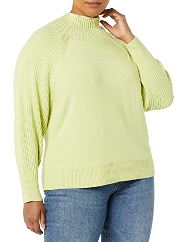 Amazon Essentials Damen Ultraweicher, Oversize-Crop-Kokonpullover (in Übergröße erhältlich) (Früher Daily Ritual), Strahlendes Olivgrün, 3XL Große Größen von Amazon Essentials