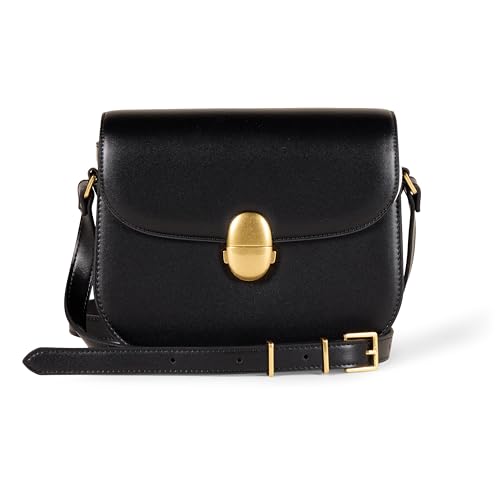 Amazon Essentials Damen Umhängetasche Mit Klappe, Schwarz, Einheitsgröße von Amazon Essentials