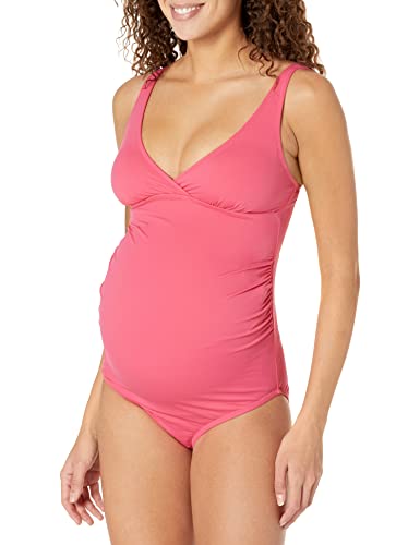 Amazon Essentials Damen Umstands-Badeanzug mit V-Ausschnitt, Intensive Rosa, 44 von Amazon Essentials