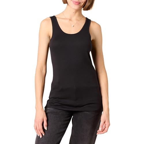 Amazon Essentials Damen Schwangerschafts-Tanktop, 2er-Pack, Dunkles Kastanienbraun/Schwarz, L von Amazon Essentials