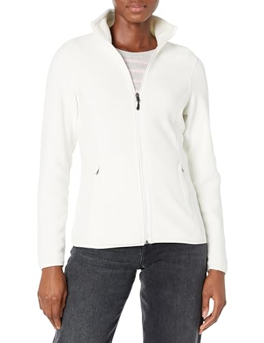 Amazon Essentials Damen Weiche Polarfleece-Jacke mit durchgehendem Reißverschluss in klassischer Passform (erhältlich in Übergrößen), Elfenbein, XXL von Amazon Essentials