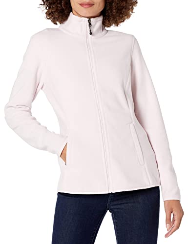 Amazon Essentials Damen Weiche Polarfleece-Jacke mit durchgehendem Reißverschluss in klassischer Passform (erhältlich in Übergrößen), Hellrosa, XS von Amazon Essentials