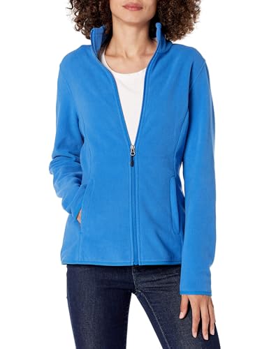 Amazon Essentials Damen Weiche Polarfleece-Jacke mit durchgehendem Reißverschluss in klassischer Passform (erhältlich in Übergrößen), Königsblau, XL von Amazon Essentials