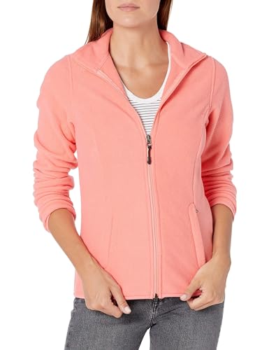 Amazon Essentials Damen Weiche Polarfleece-Jacke mit durchgehendem Reißverschluss in klassischer Passform (erhältlich in Übergrößen), Korallenrosa, M von Amazon Essentials