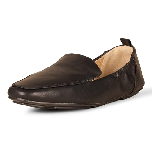 Amazon Essentials Damen Loafer Zum Hineinschlüpfen Mit Eckiger Zehenpartie, Schwarz Kunstleder, 38 EU von Amazon Essentials