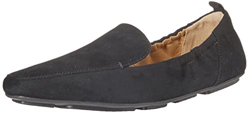 Amazon Essentials Damen Weicher Loafer mit quadratischer Spitze, Schwarz Mikro Wildleder, 36.5 EU von Amazon Essentials