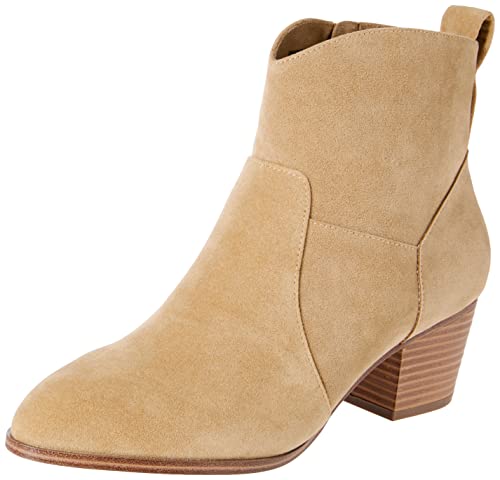 Amazon Essentials Damen Western-Stiefeletten Mit Gestapeltem Absatz, Bräunen, 38.5 EU von Amazon Essentials
