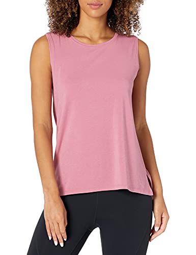 Amazon Essentials Damen Yoga-Tanktop Aus Weicher Baumwolle Mit Lockerer Passform (In Übergröße Erhältlich), Zartrosa, XS von Amazon Essentials