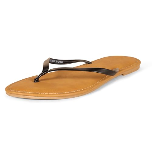 Amazon Essentials Damen Zehensandale, Schwarz, 35 EU von Amazon Essentials