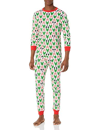 Amazon Essentials Disney | Marvel | Star Wars Herren Eng anliegende Schlafanzug-Sets, Mickey Holiday - Mens Snug-fit, XS von Amazon Essentials