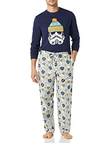 Amazon Essentials Disney | Marvel | Star Wars Herren Schlafanzug-Schlaf-Sets Flanell, Star Wars Winter - Mens, XL von Amazon Essentials