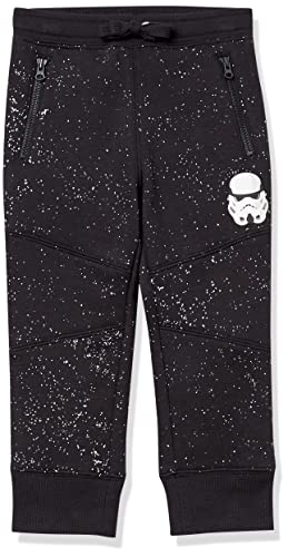 Amazon Essentials Disney | Marvel | Star Wars Jungen Fleece-Jogginghose mit Reißverschlusstasche (Früher Spotted Zebra), Star Wars Space, 4 Jahre von Amazon Essentials