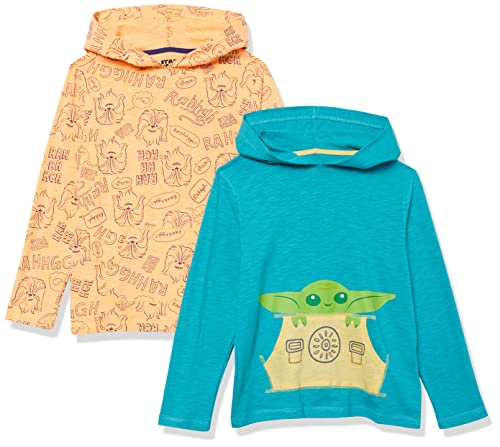 Amazon Essentials Disney | Marvel | Star Wars Jungen Leichte, Langärmelige T-Shirts mit Kapuze, 2er-Pack, Star Wars Child, 3 Jahre von Amazon Essentials