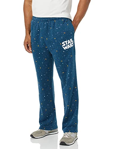 Amazon Essentials Disney | Marvel | Star Wars Herren Fleece-Jogginghose (erhältlich in „Big & Tall“-Größen), Star-Wars-Logo-Schiffe, L von Amazon Essentials