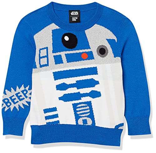 Amazon Essentials Disney | Marvel | Star Wars Jungen Pullover mit Rundhalsausschnitt (Früher Spotted Zebra), Star Wars R2-d2, 11-12 Jahre von Amazon Essentials