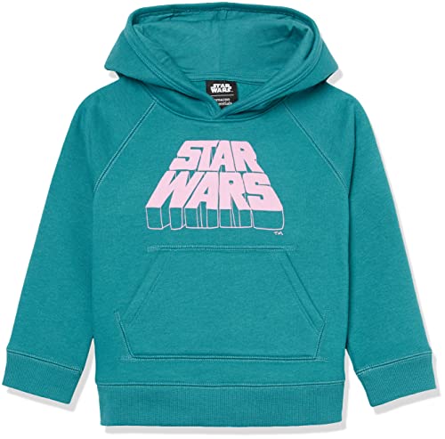 Amazon Essentials Disney | Marvel | Star Wars | Frozen | Princess Mädchen Fleece-Kapuzenpulli, Star Wars Logo, 9 Jahre von Amazon Essentials