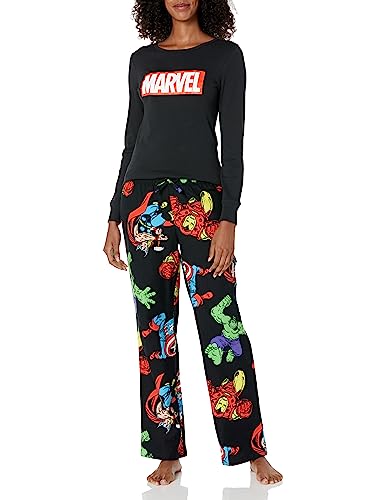 Amazon Essentials Disney | Marvel | Star Wars Damen Schlafanzug-Schlaf-Sets Flanell, Marvel Avengers - Womens Flannel, M von Amazon Essentials