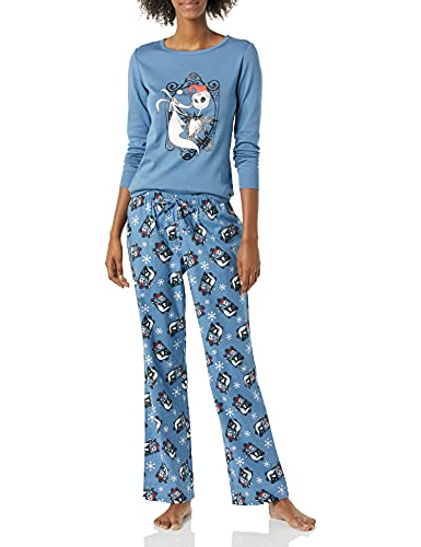 Amazon Essentials Disney | Marvel | Star Wars Damen Schlafanzug-Schlaf-Sets Flanell, Nightmare Santa Jack - Womens, XXL von Amazon Essentials