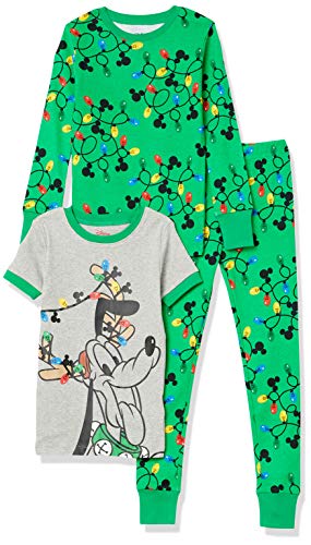 Amazon Essentials Disney | Marvel | Star Wars | Frozen Lot de Pyjamas en Coton, Coupe Ajustée (Déjà Spotted Zebra) Garçon, Gris/Vert, Mickey en Vacances, S (6-7) von Amazon Essentials