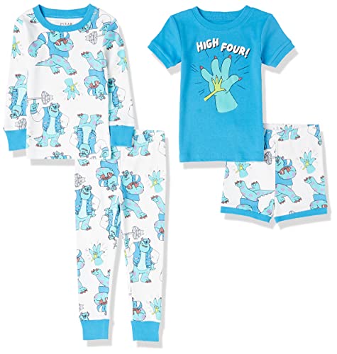 Amazon Essentials Disney | Marvel | Star Wars Jungen Pyjama-Set (Früher Spotted Zebra), 2er-Pack, Monster, 6-7 Jahre von Amazon Essentials