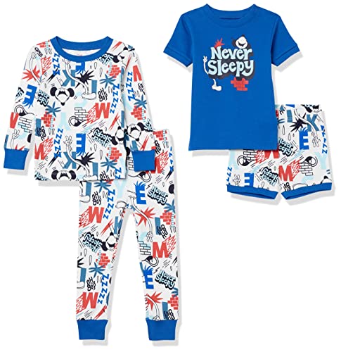 Amazon Essentials Disney | Marvel | Star Wars | Frozen Lot de Pyjamas en Coton, Coupe Ajustée (Déjà Spotted Zebra) Garçon, Blanc/Bleu, Mickey, M (8) von Amazon Essentials