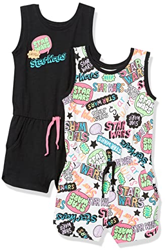Amazon Essentials Disney | Marvel | Star Wars | Frozen | Princess Mädchen Ärmellose Spielanzüge aus Strick, 2er-Pack, Star Wars, 2 Jahre von Amazon Essentials