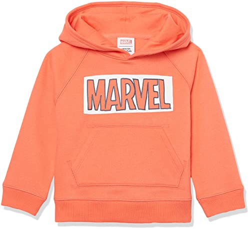 Amazon Essentials Disney | Marvel | Star Wars | Frozen | Princess Mädchen Fleece-Kapuzenpulli, Marvel Logo, 5 Jahre von Amazon Essentials