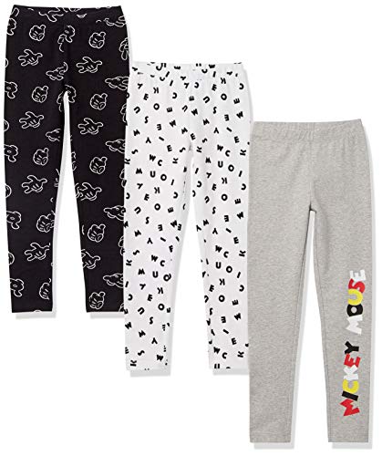 Amazon Essentials Disney | Marvel | Star Wars | Frozen | Princess Mädchen Leggings, 3er-Pack, Mickey Classic, 11-12 Jahre von Amazon Essentials
