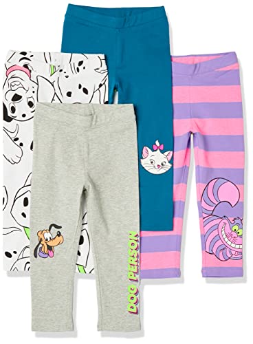 Amazon Essentials Disney | Marvel | Star Wars | Frozen | Princess Mädchen Leggings, 4er-Pack, Disney Cats and Dogs, 3 Jahre von Amazon Essentials