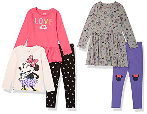 Amazon Essentials Disney | Marvel | Star Wars | Frozen | Princess Mädchen Outfit-Sets zum Kombinieren, 5er-Pack, Love/Minnie/Einhorn, 9 Jahre von Amazon Essentials