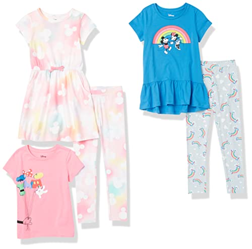 Amazon Essentials Disney | Marvel | Star Wars | Frozen | Princess Mädchen Outfit-Sets zum Kombinieren, 5er-Pack, Mickey Regenbogen, 10 Jahre von Amazon Essentials