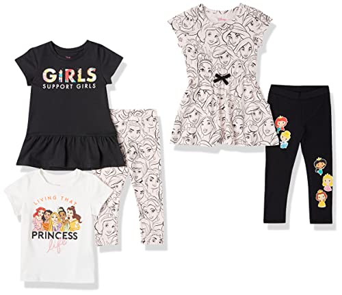 Amazon Essentials Disney | Marvel | Star Wars | Frozen | Princess Mädchen Outfit-Sets zum Kombinieren, 5er-Pack, Prinzessin, 3 Jahre von Amazon Essentials