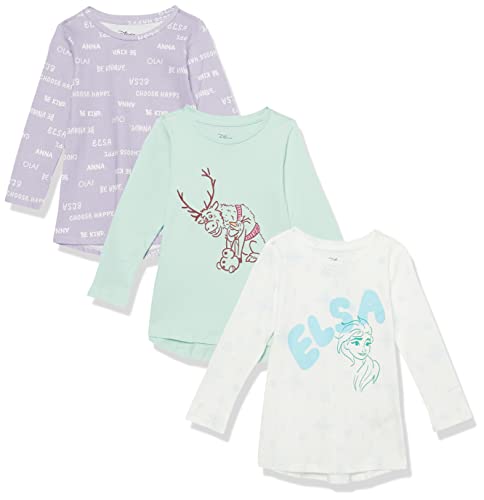 Amazon Essentials Disney | Marvel | Star Wars | Frozen | Princess Mädchen Tunika-Shirts mit Langen Ärmeln, 3er-Pack, Frozen Friends, 5 Jahre von Amazon Essentials