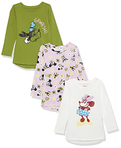 Amazon Essentials Disney | Marvel | Star Wars | Frozen | Princess Mädchen Tunika-Shirts mit Langen Ärmeln, 3er-Pack, Minnie und Freunde, 6-7 Jahre von Amazon Essentials