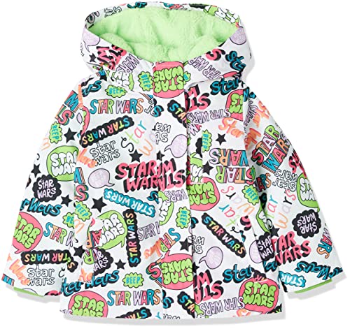 Amazon Essentials Disney | Marvel | Star Wars | Frozen | Princess Mädchen Warme Puffermäntel (Früher Spotted Zebra), Star Wars Kritzeleffekt, 5 Jahre von Amazon Essentials