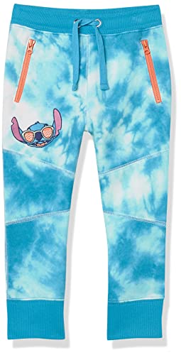 Amazon Essentials Disney | Marvel | Star Wars Jungen Fleece-Jogginghose mit Reißverschlusstasche (Früher Spotted Zebra), Stitch Beach, 4 Jahre von Amazon Essentials