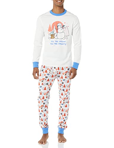 Amazon Essentials Disney | Marvel | Star Wars Herren Eng anliegende Schlafanzug-Sets, Star Wars Mando Winter - Mens Snug-fit, L von Amazon Essentials