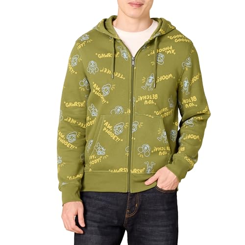 Amazon Essentials Disney | Marvel | Star Wars Herren Fleece-Kapuzenpulli mit durchgehendem Reißverschluss (erhältlich in Big & Tall), Mickey und Freunde, XS von Amazon Essentials
