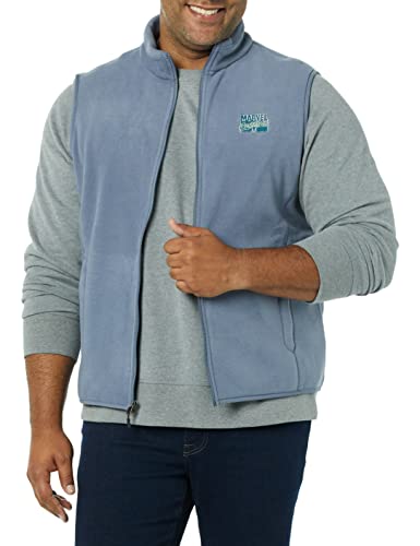 Amazon Essentials Disney | Marvel | Star Wars Herren Polarfleece-Westen, Marvel Comic Logo, XL von Amazon Essentials